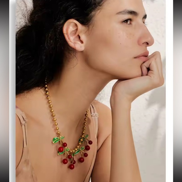 Cherry La Cherie 18K Gold Stainless Steel Waterproof Necklace - Picture 12 of 17